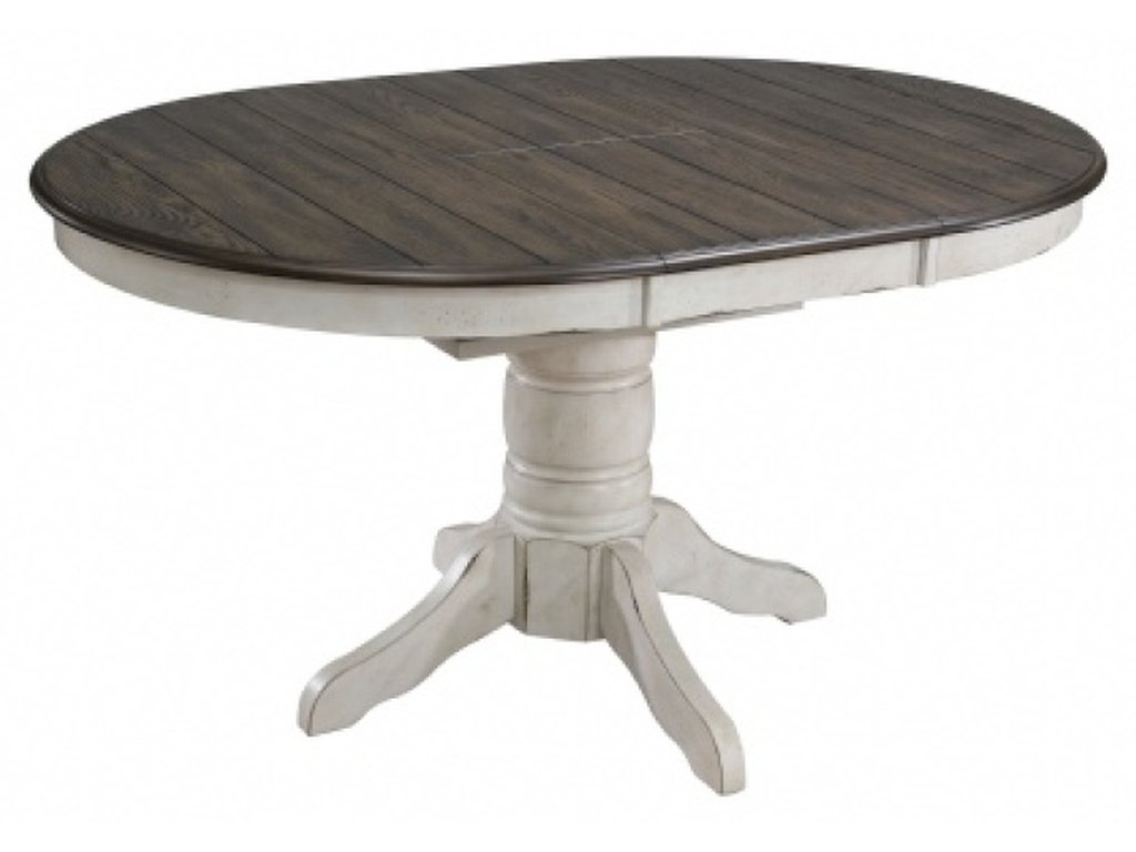 Vintage Estate Pedestal Dining Table w/15" Butterfly Leaf